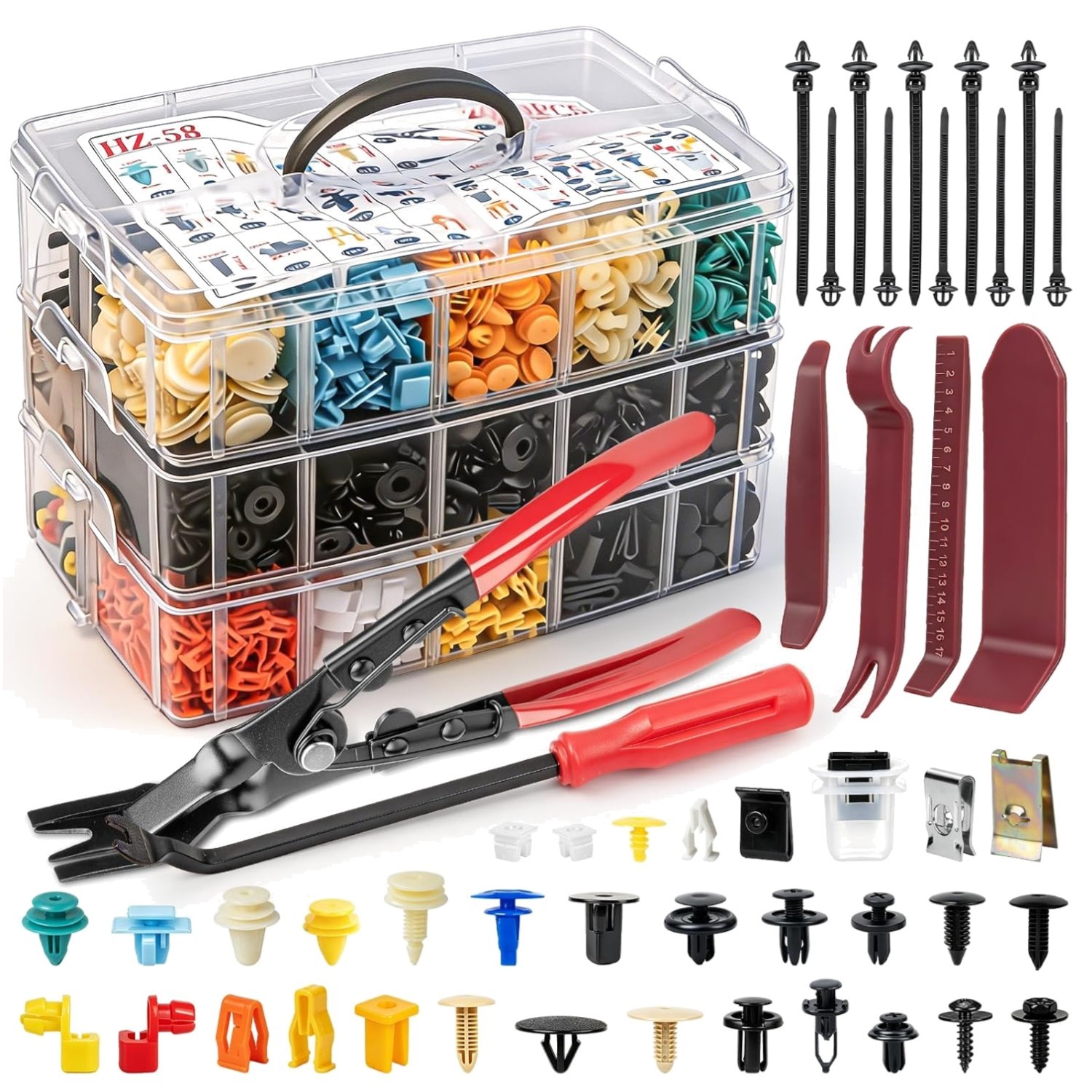 2080PCS Automotive Retainer Clips & Trim Removal Tools Kit