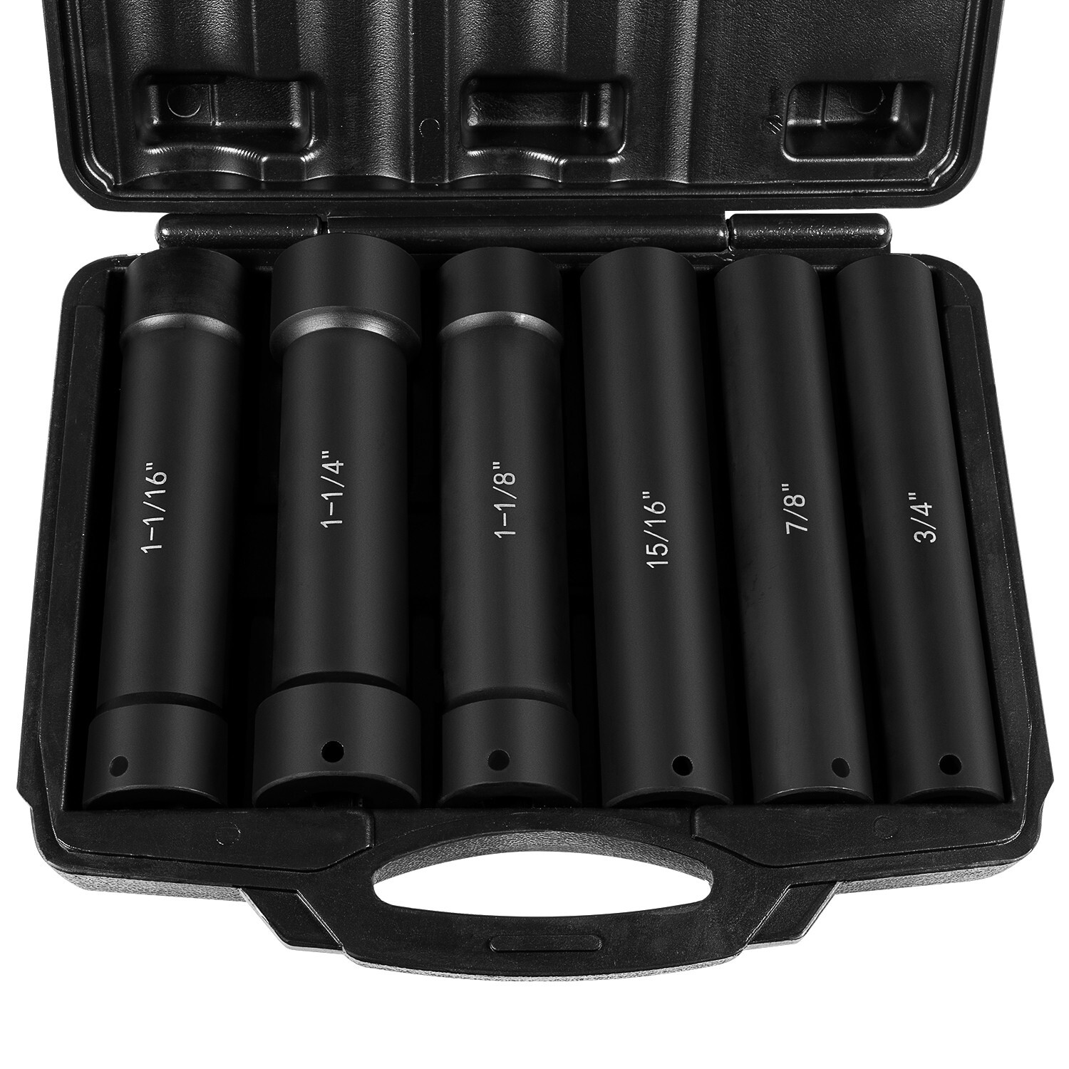 1/2 Inch Drive Heavy Duty Extended Length Extra-Deep Length Impact Socket , 6 PC