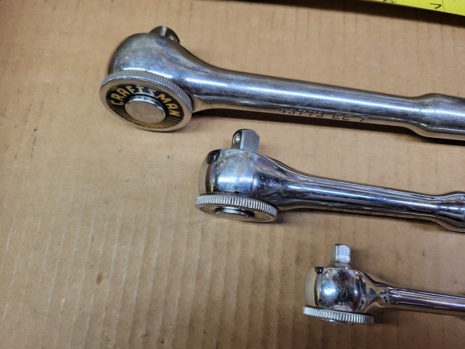 Craftsman USA 3-Piece Gold Label EE Series Thumbwheel Quick-Release Ratchet Set
