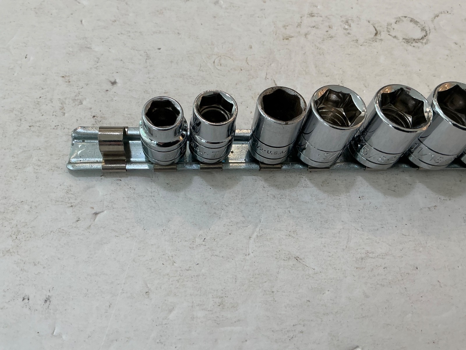 S-K tools 8pc 3/8″ drive shallow 6pt socket set 3/8″ to 13/16″ USA made
