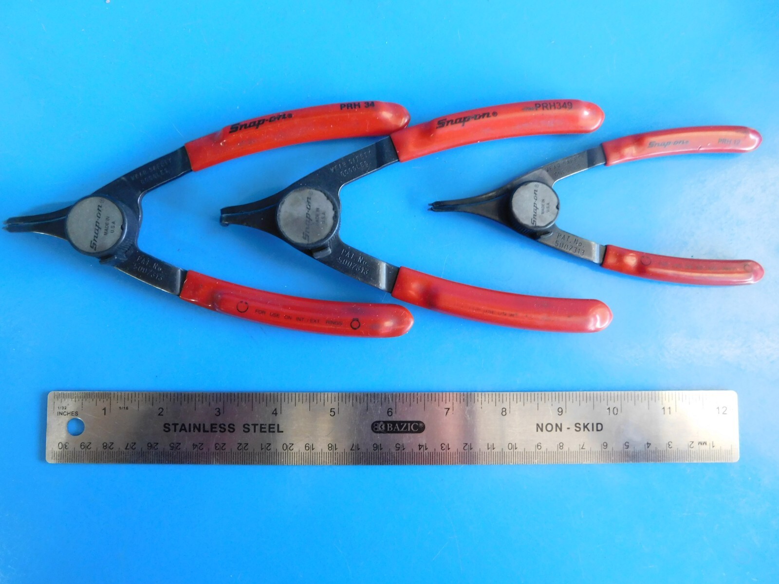 USED,SNAP ON SNAP RING PLIERS, LOT OF 3, PART #’S PRH12,PRH349, PRH34