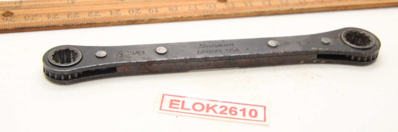 Snap-on Tools GR1214A SAE 3/8″ x 7/16″ 12 Point SAE Ratcheting Box Wrench USA
