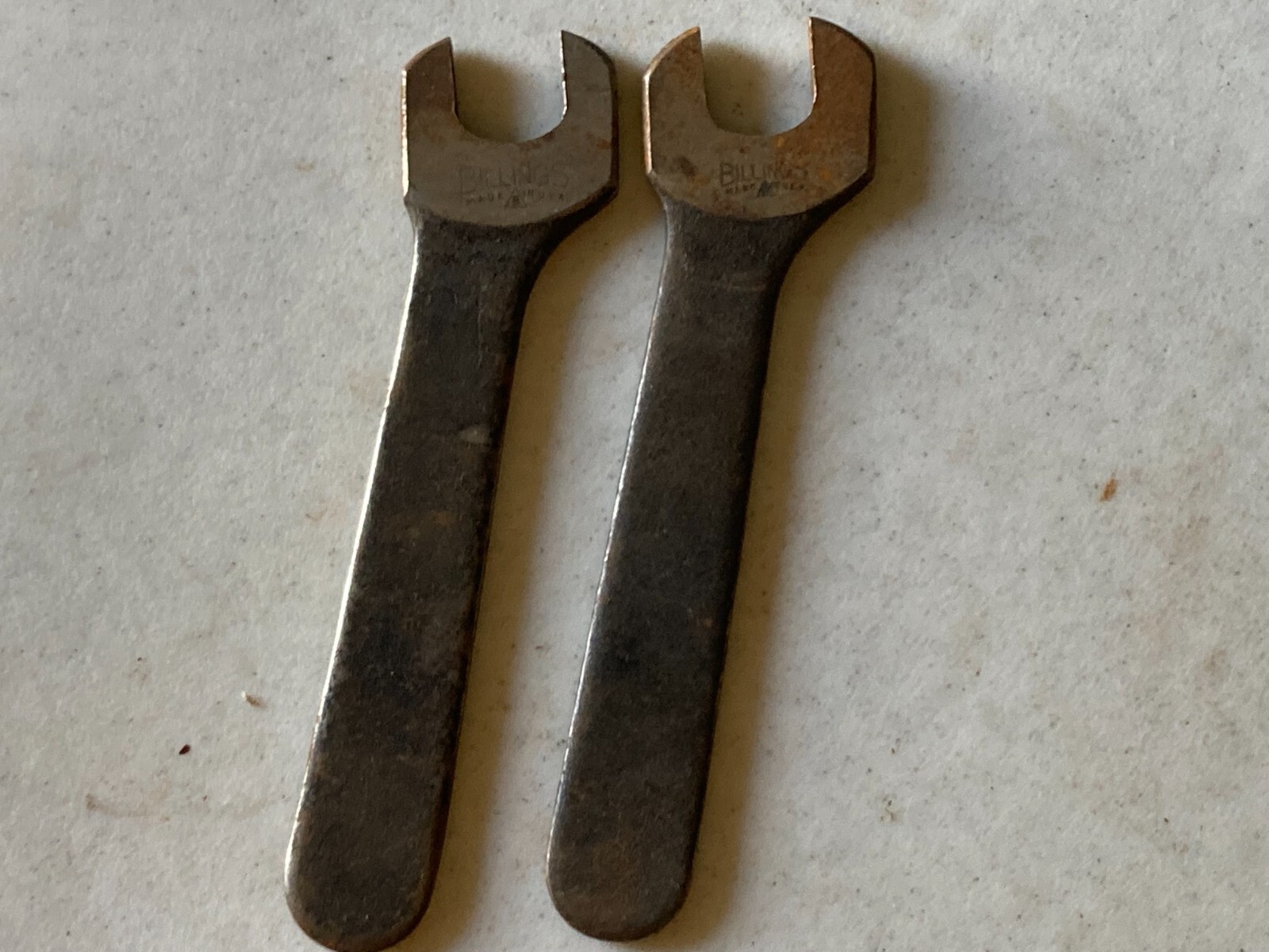 2 Vintage Billings 603A 5/18″ Open End Wrench Hand Tools USA