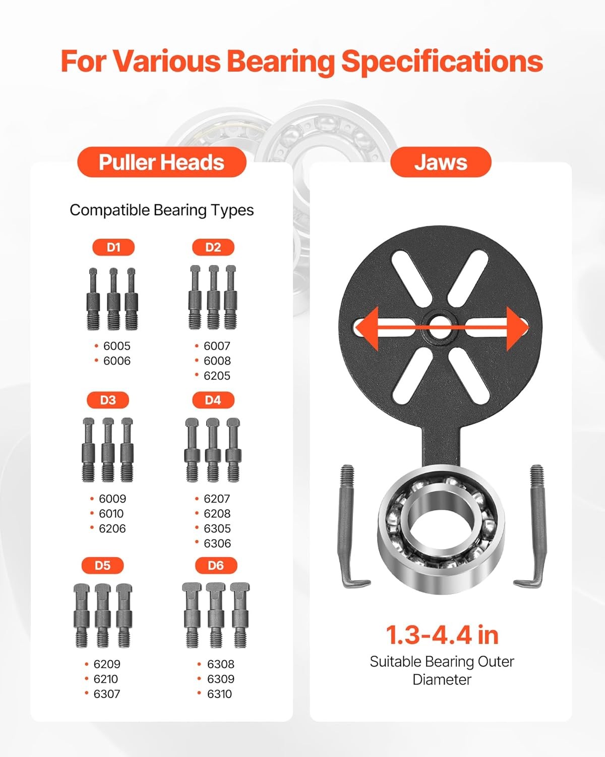 21-in-1 Bearing Puller Set, 21 PCS 3-Jaw Hook Puller for Internal External Beari