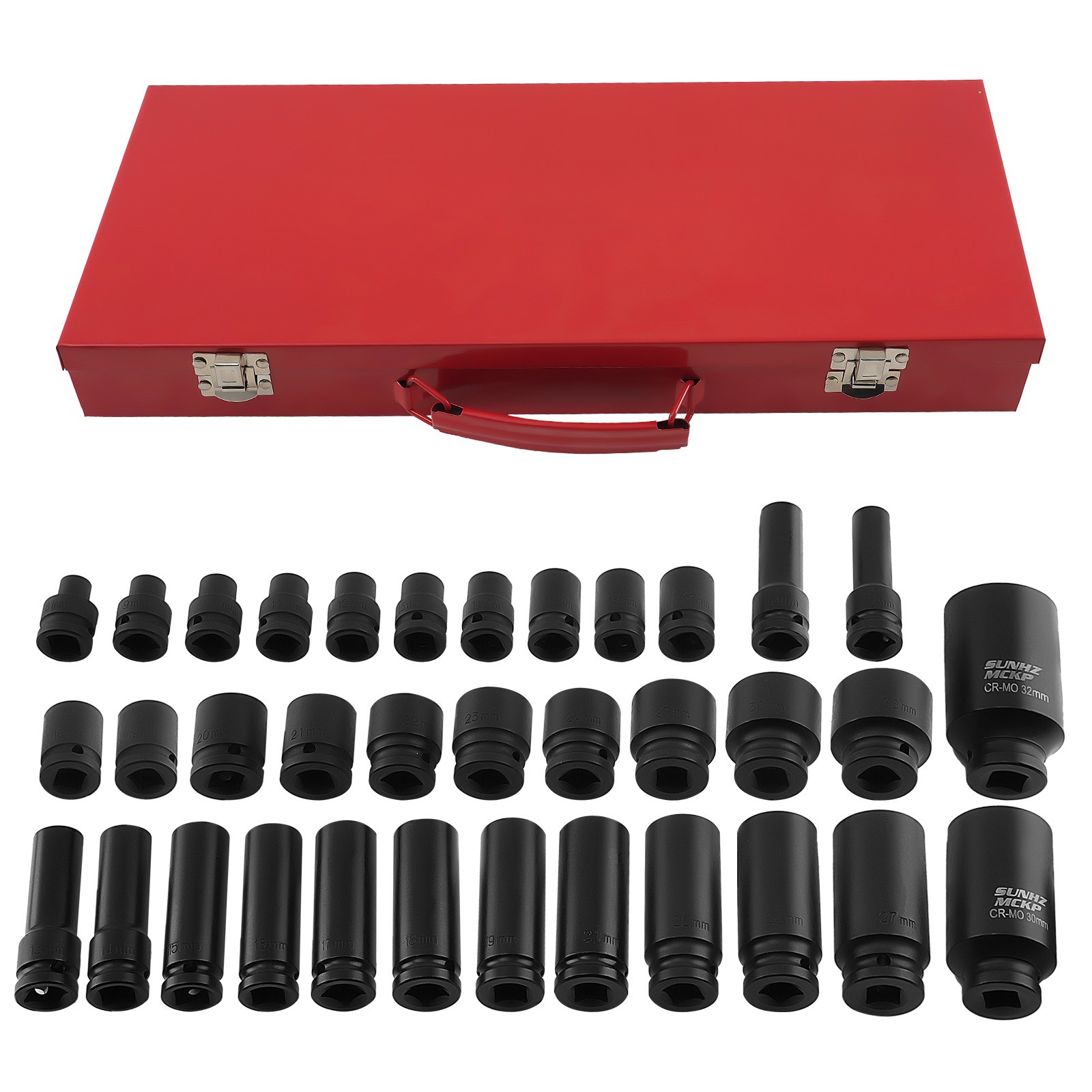 35x Deep Impact Socket 8-32mm 6 Point Garage Lug Nut Removal Tool 12 13 14 15mm