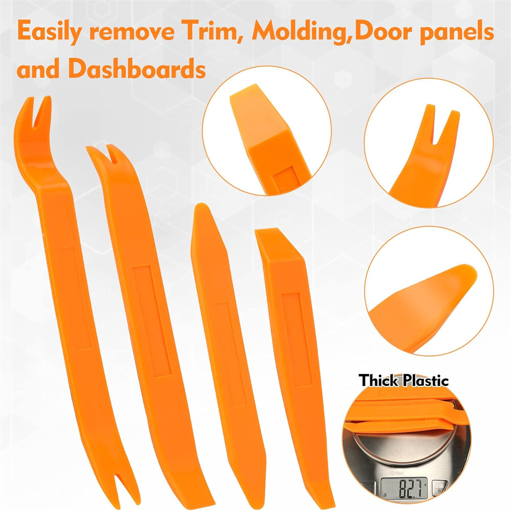 4pcs Car Trim Removal Tool Panel Door Dashboard Fastener Remover Pry Set USA