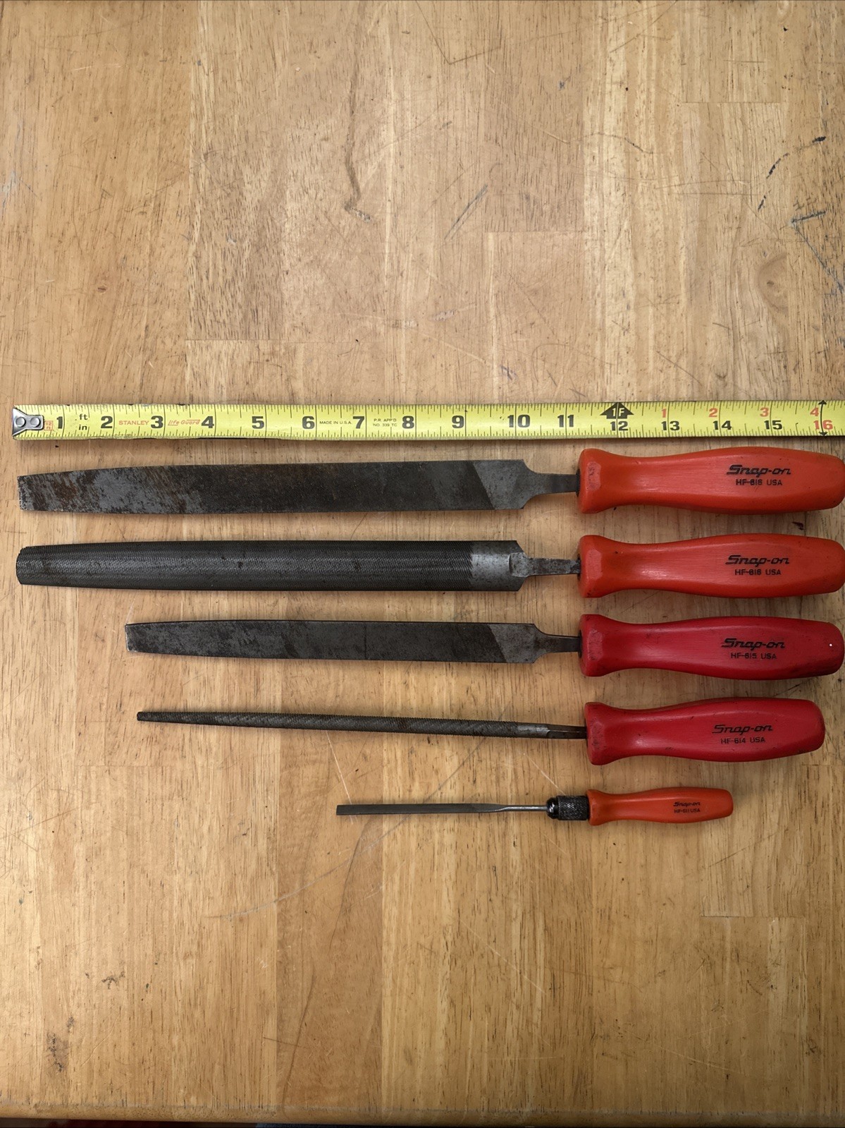 5 Snap-On Hard Handles (2) HF-616 HF-615 HF-614 HF-611. USA Handle, Mixed Files