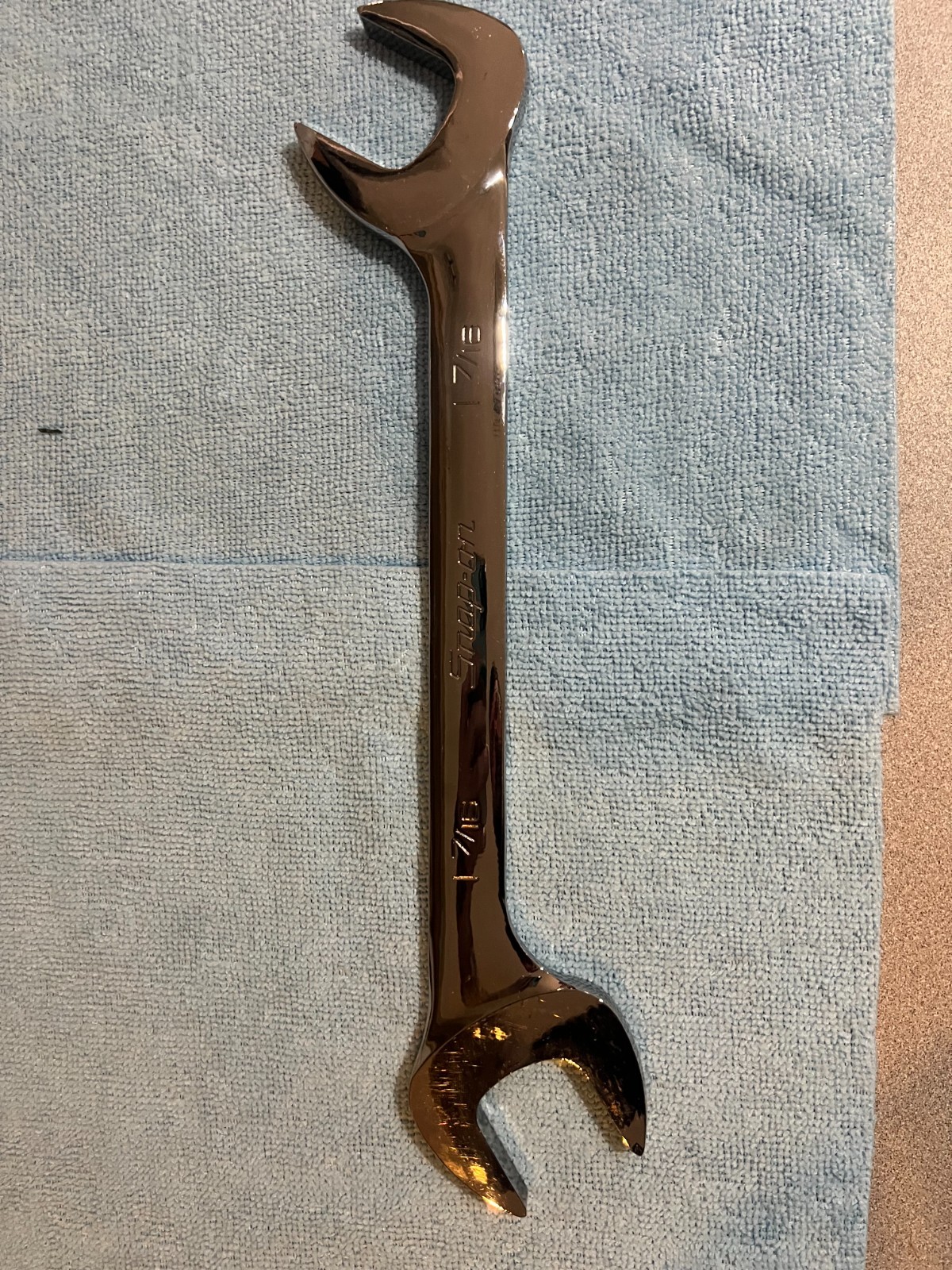 Snap-on Tools USA NEW 1-7/16″ SAE 4 Way Open-End Angle Head Chrome Wrench VS46B