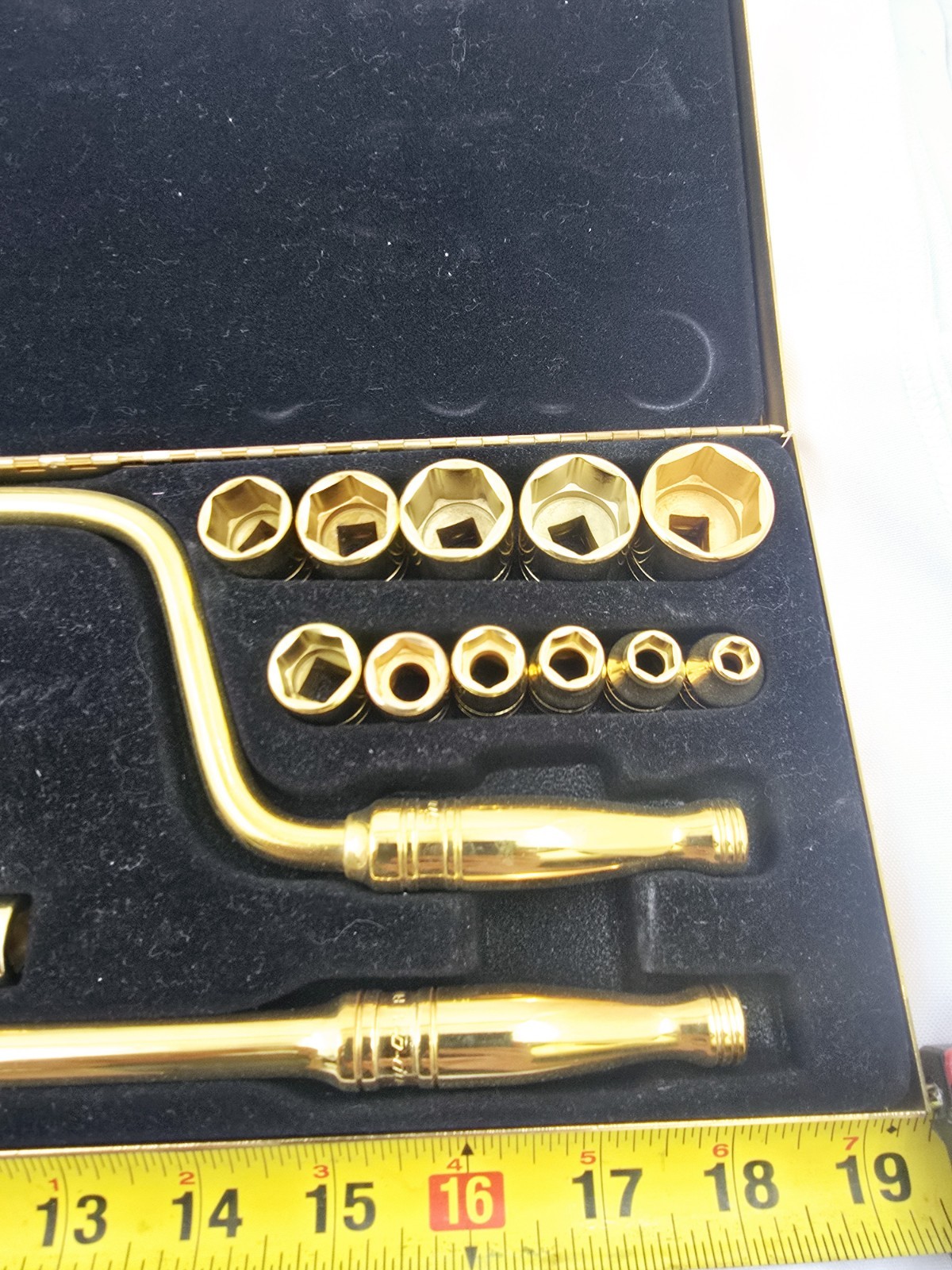 Snap-On Gold Plated 3/8″ Drive Service Set RARE KRA-284 B