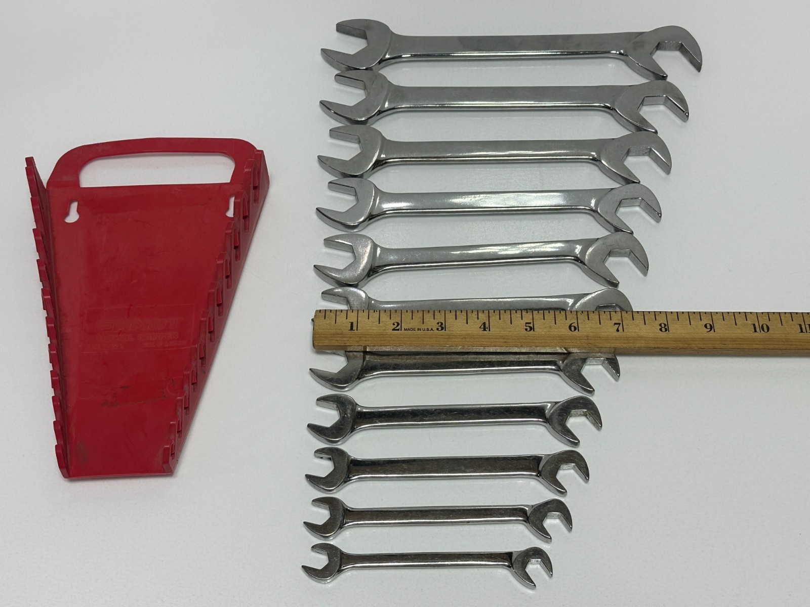 🇺🇸 Bonney Tools USA B80748 11pc SAE 3/8″-1″ Four Way Angle Open-End Wrench Set