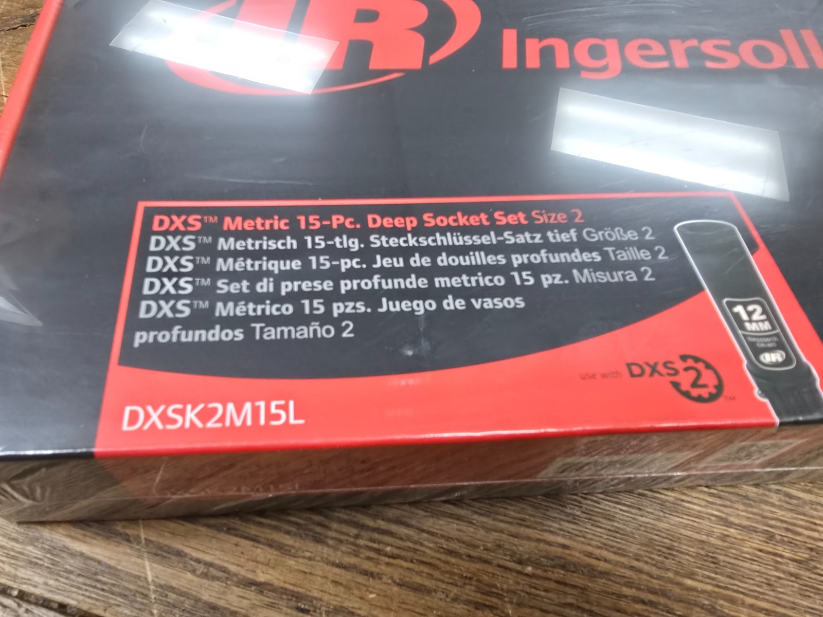 🛠️ Ingersoll Rand DXSK2M15L DXS2 Drive Hex Deep Metric Impact Socket Set 15 Pc