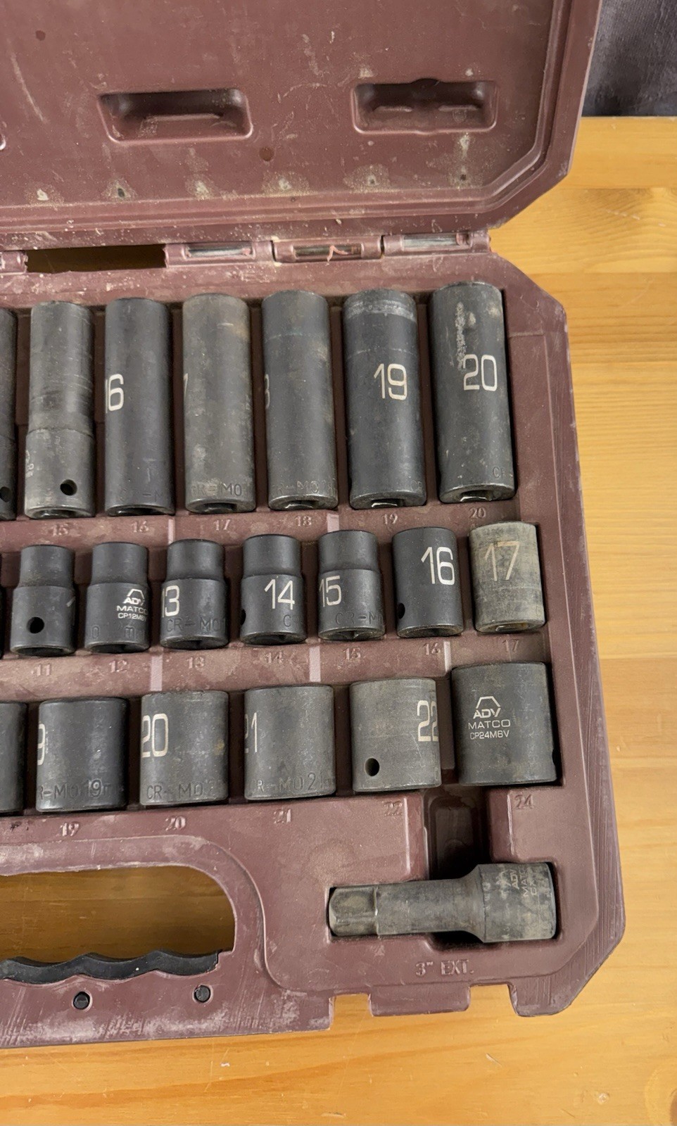 MATCO SCPM306V 30-PC 1/2″-DR METRIC 6-PT ADV SHALLOW & DEEP IMPACT SOCKET SET