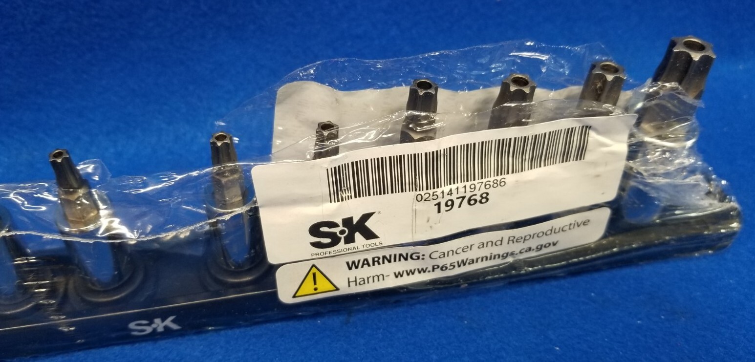 SK PROFESSIONAL TOOLS 19768 Torx Socket Bit Set, Dive Size 1/4″ & 3/8″ in