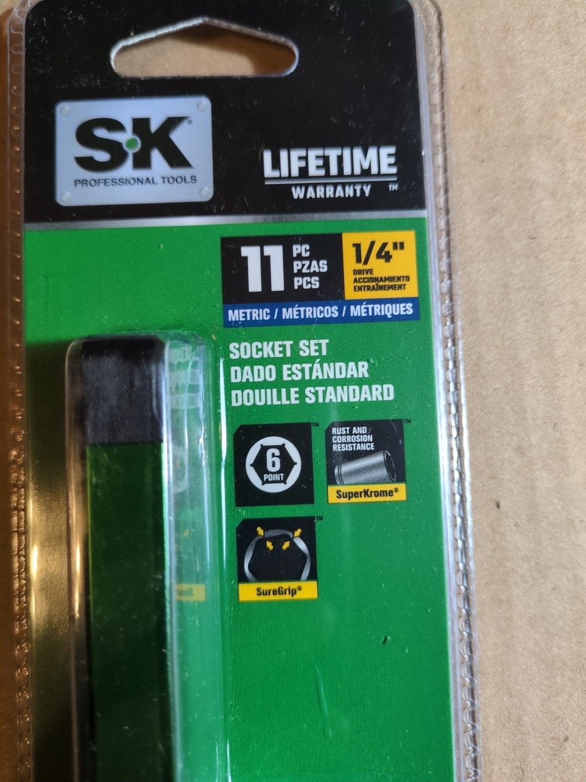 SK Professional Tools 1/4″ Drive Metric Socket Set Standard 6-point New Lifetime