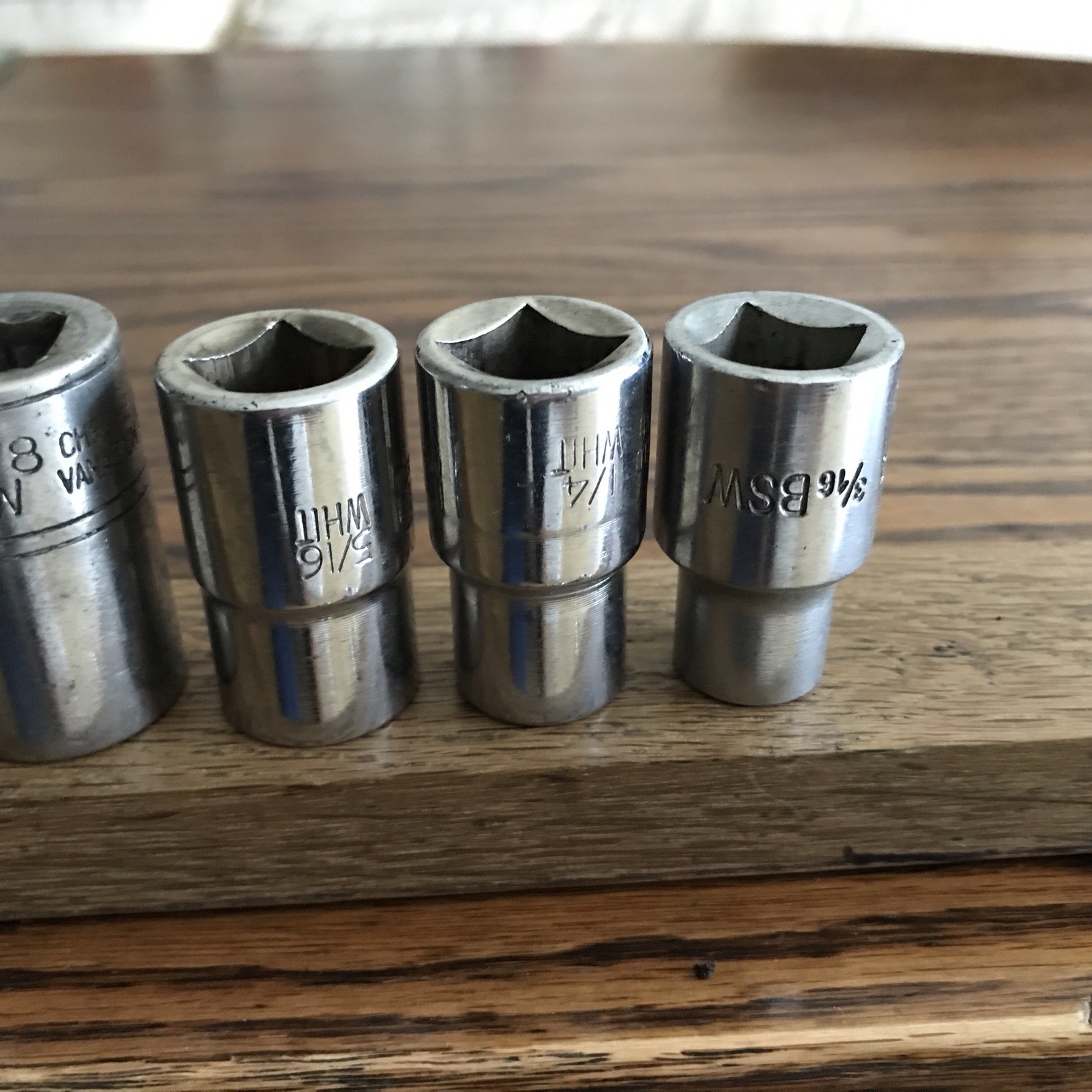 6 Gordon Tools Sockets 1/2” to 3/16” Whitworth With 1/2″ Drive A.