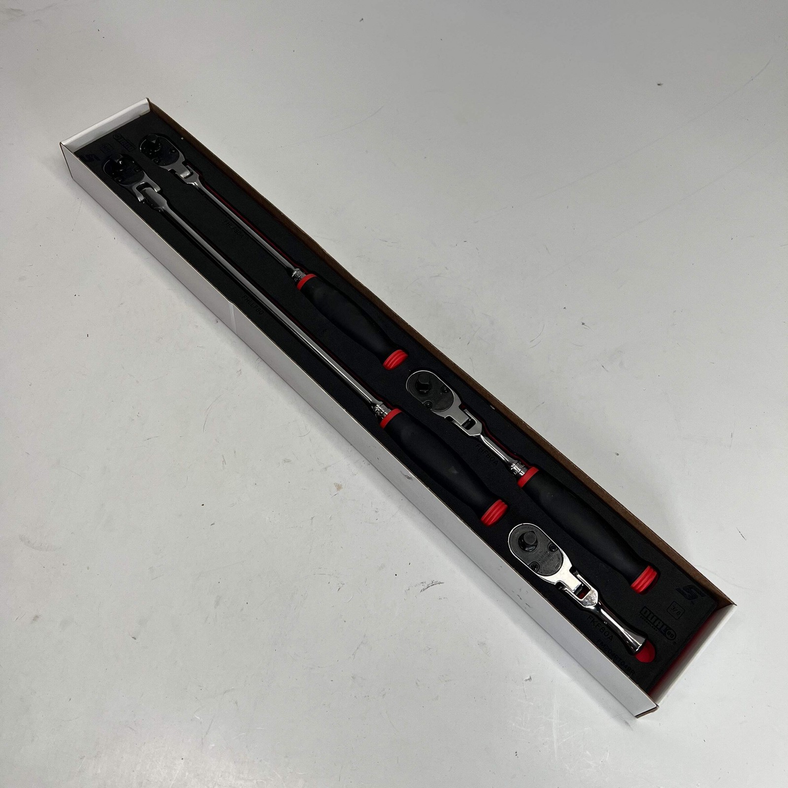 SNAP ON Soft Grip Flex Head Ratchet Set 4 Pc – 3/8″ Drive 204RT04FR (As-Is)