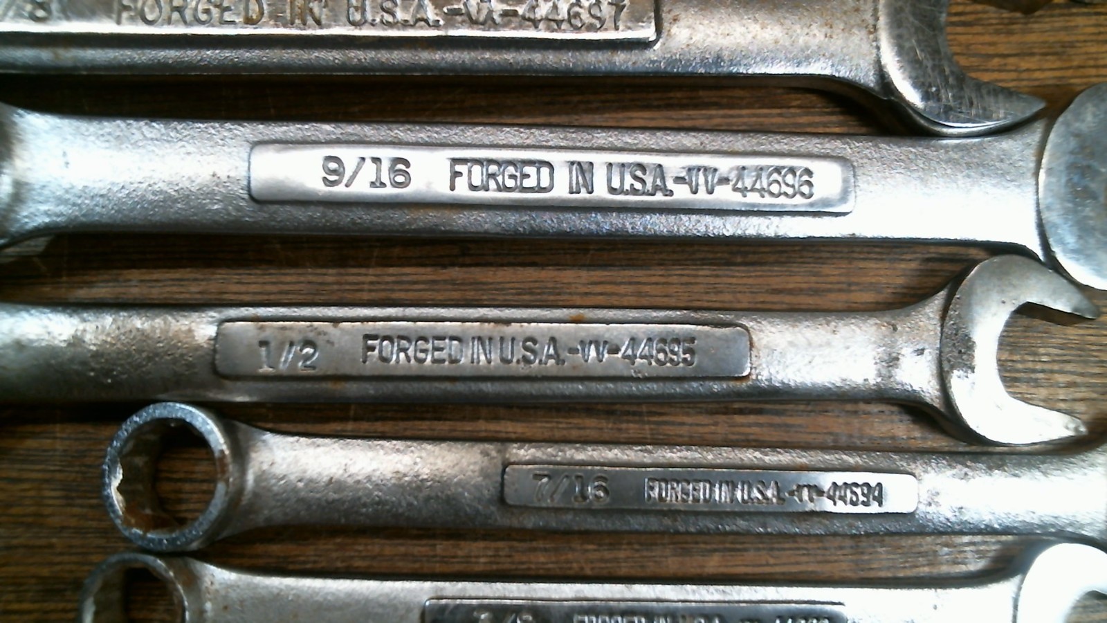 LOT C9 Craftsman USA 8 pc 5/16 TO 13/16 Combination Wrench Set 12 pt CLEAN