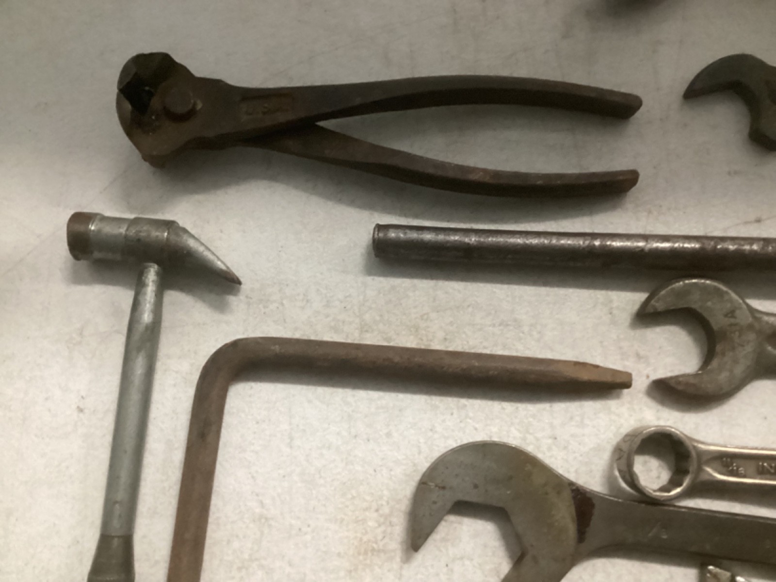 Vintage Mixed Tool Lot Wrenches Hammer Pliers – Cornwell USA – Old Primitive