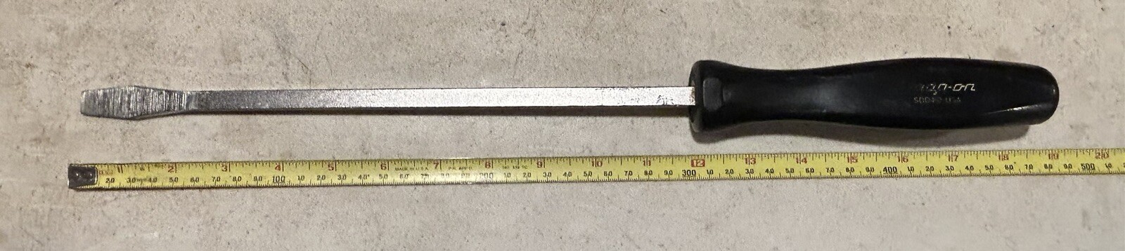 Snap-on Tools SDD412 18-3/8″ Flathead Screwdriver Black Handle USA