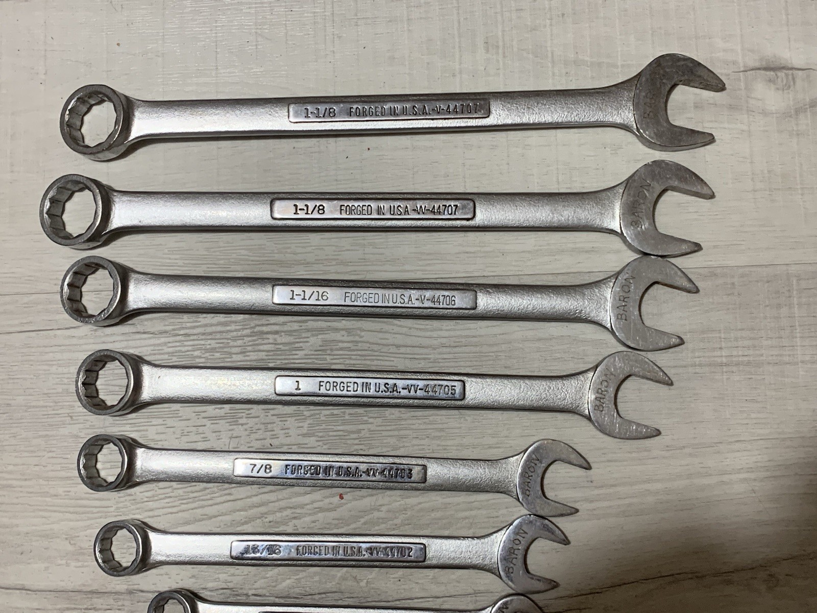 Craftsman Combination End Wrench Set * 7/16” – 1 1/8” * USA Made * Set of 11*