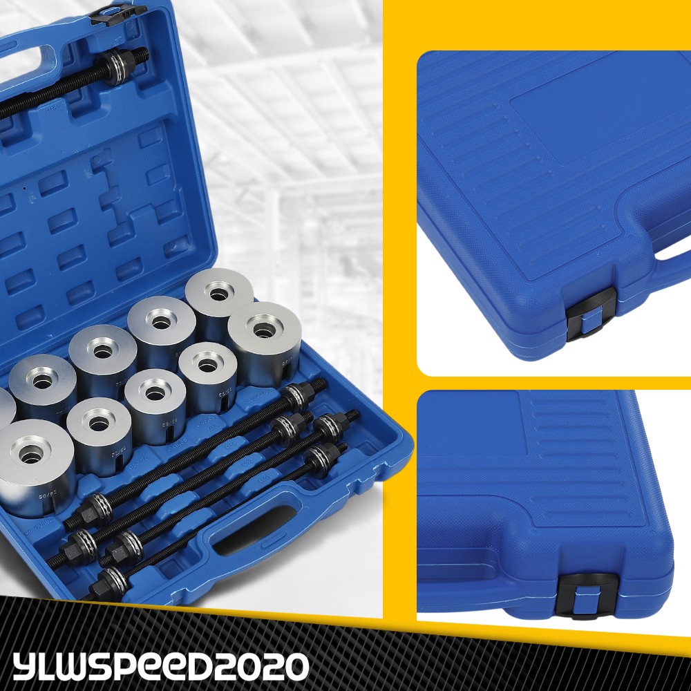 Universal Press & Pull Sleeve Kit Bush Bearing Removal Insertion Tool Set 27PCS
