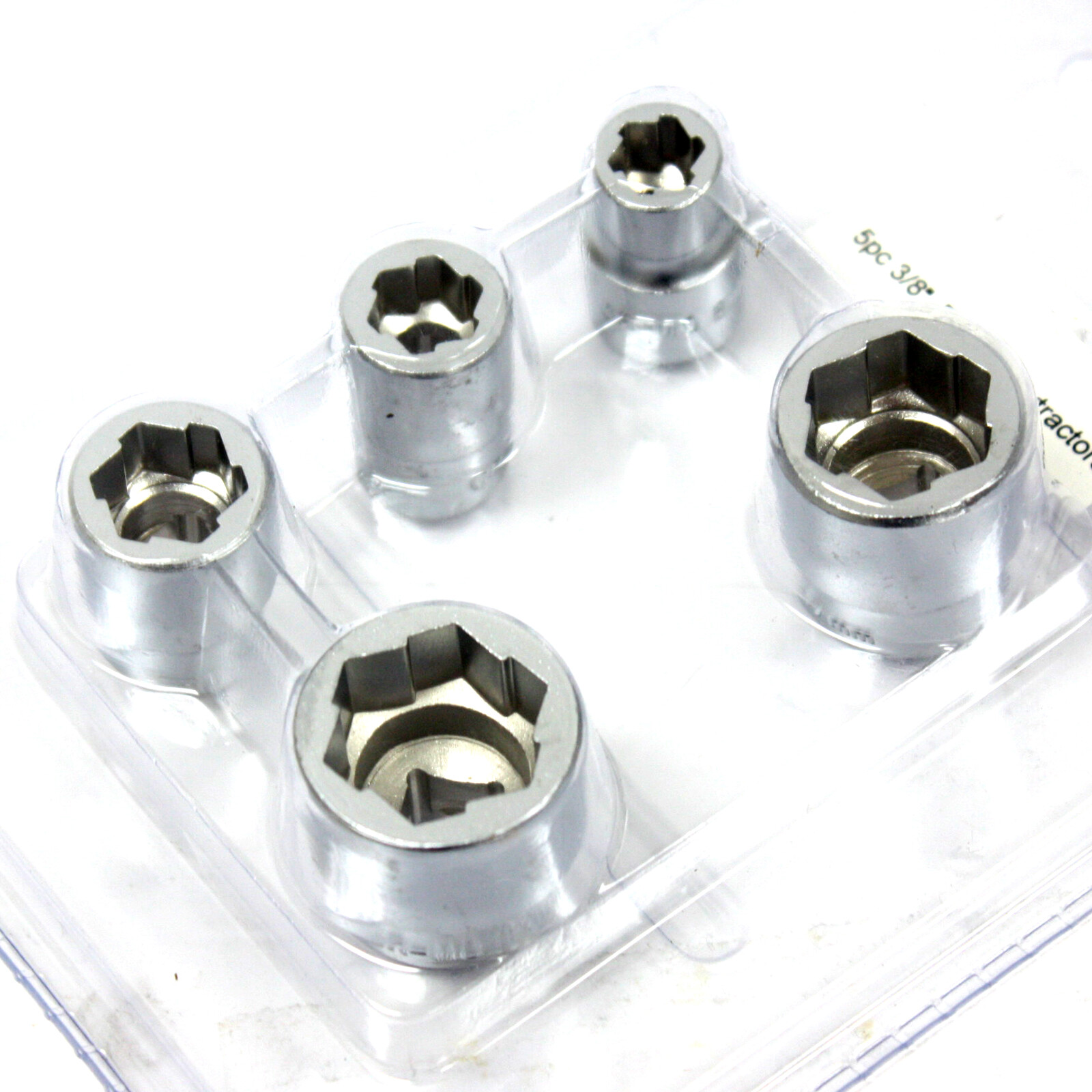 5pcs 3/8″ Dr. Impact Bolt Extractor Stud NutTwist Socket Set 8 10 13 17 19mm