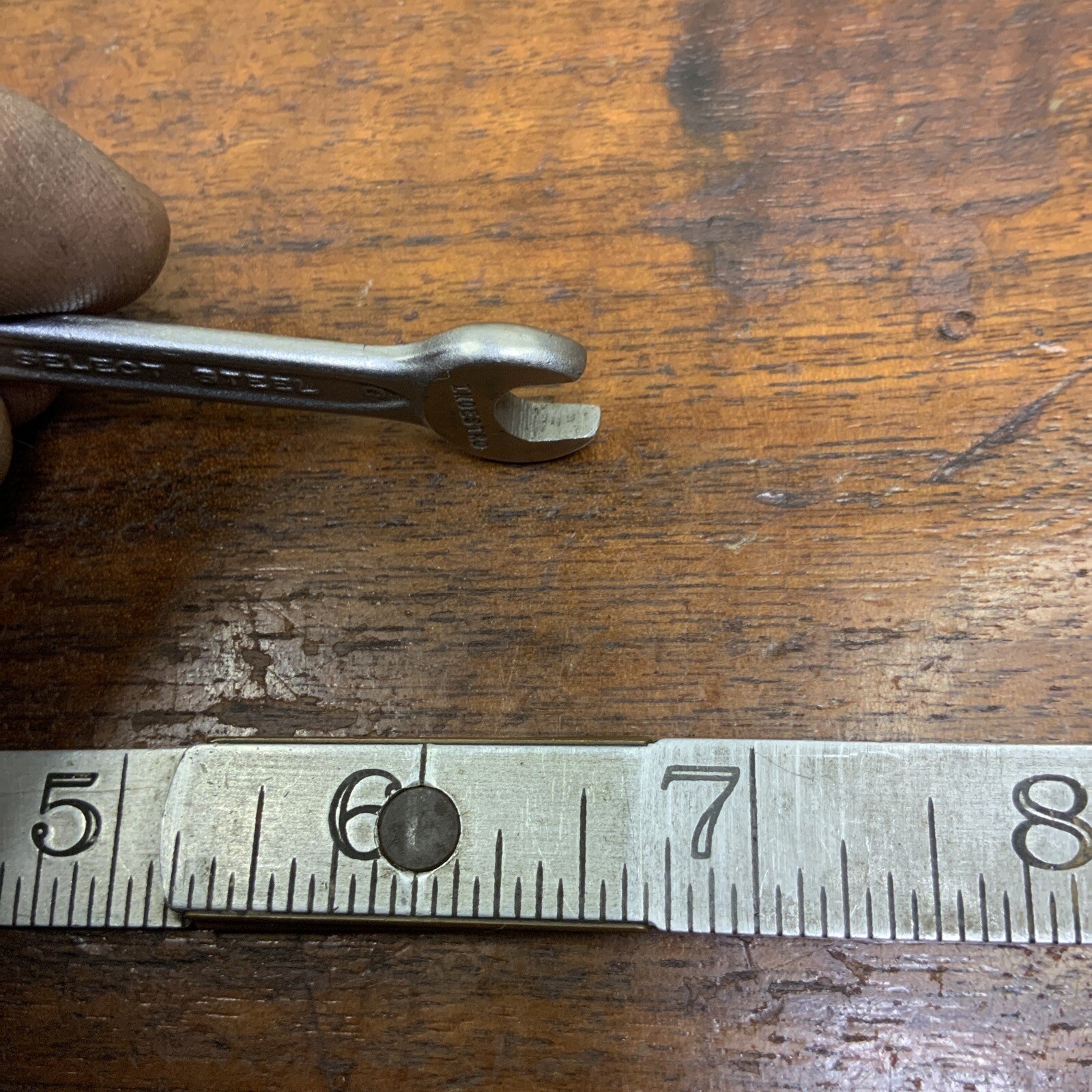 Vintage Indestro USA P20 5/16 In X 1/4 In Midget SAE Open End Wrench Miniature