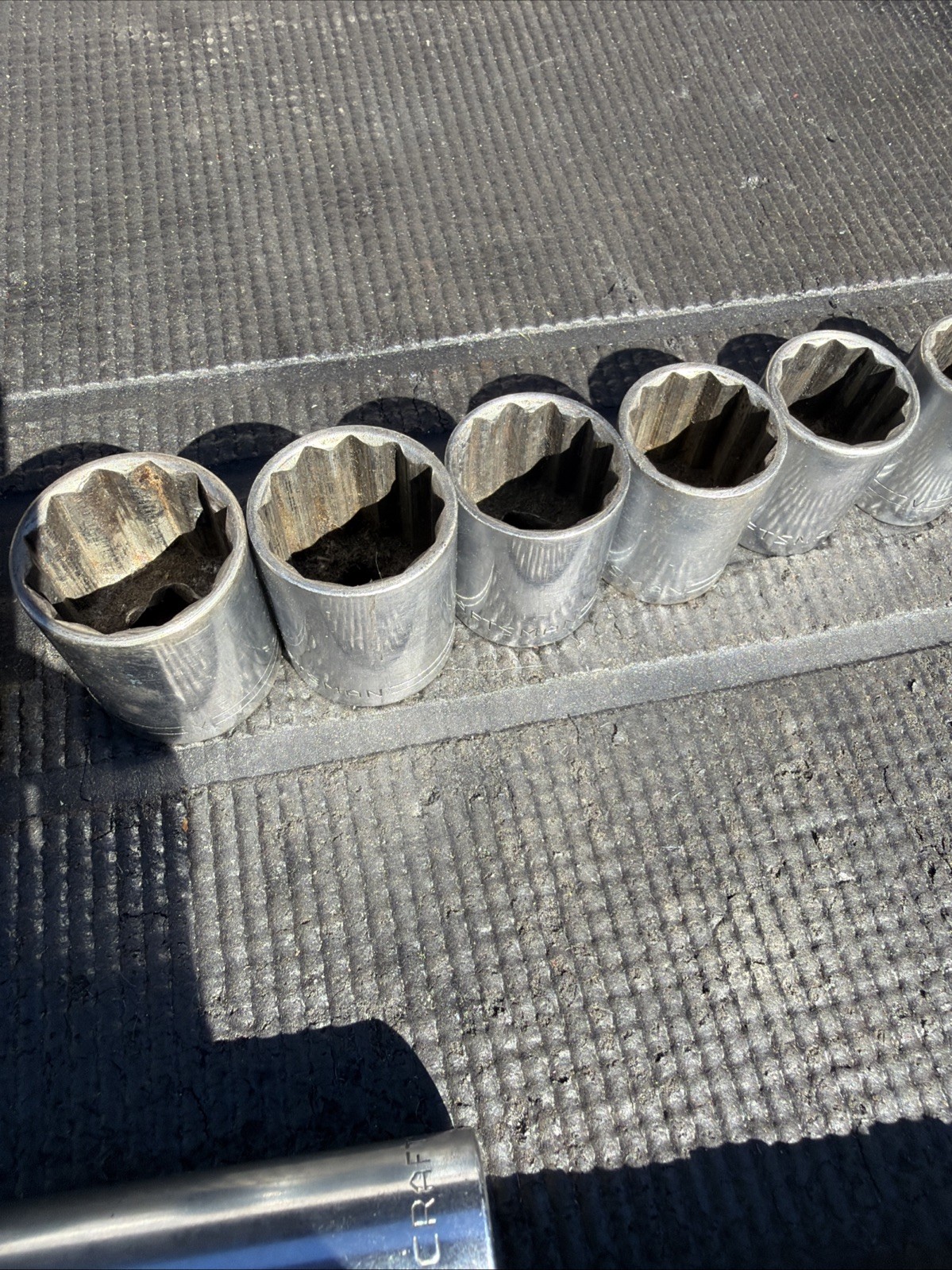 Sears Craftsman USA Deep Shallow SAE Huge Sizes Sockets 1/2” Drive 12pt 20pcs