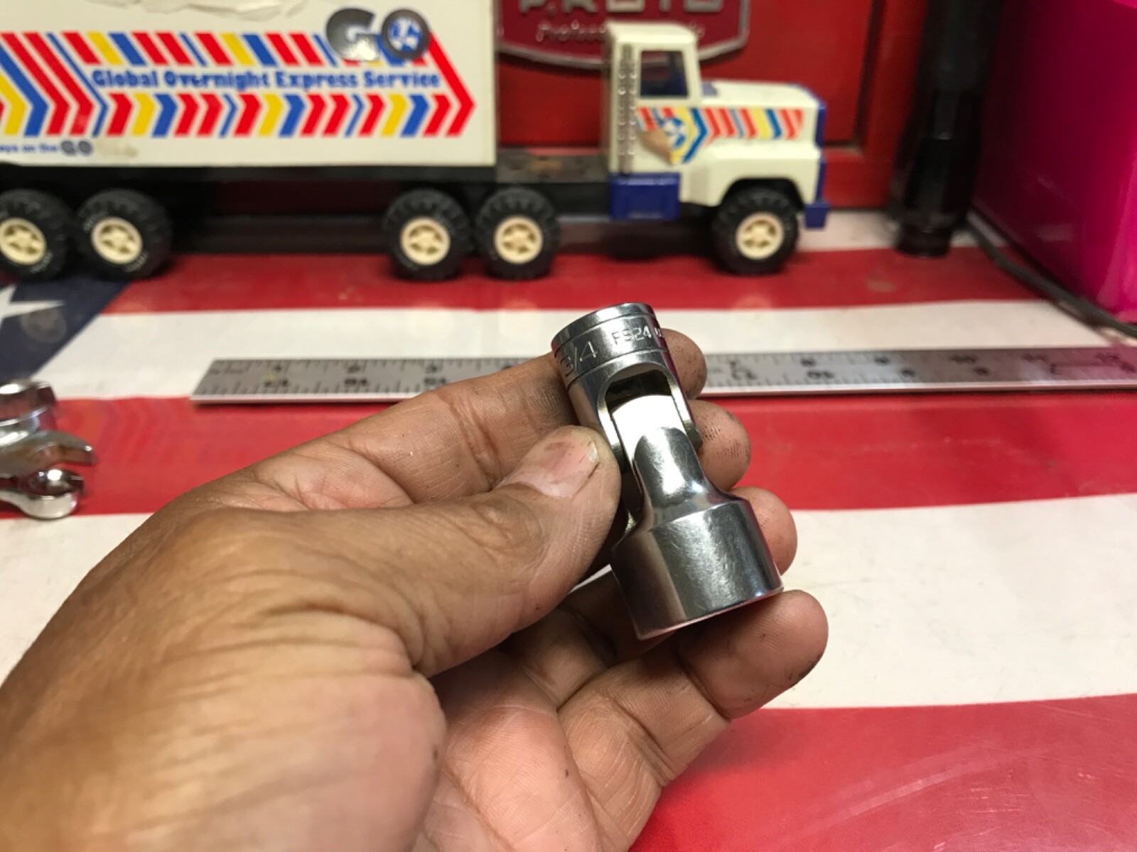 snap on socket swivel 3/4” 3/8″ drive 6 points FS24 NICE 👍 2222