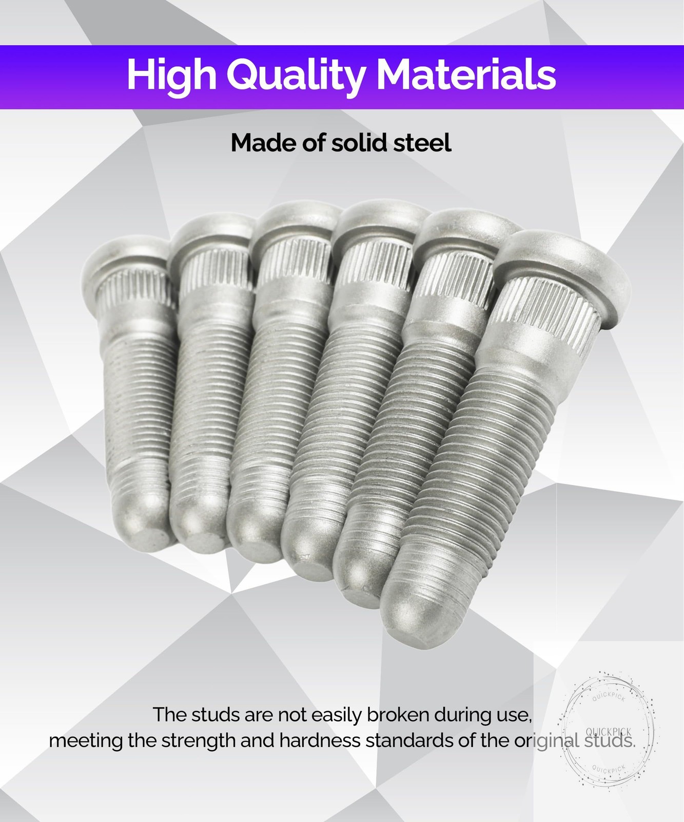 6PCS Wheel Studs,M14 x 1.50 & 31mm Long Lug Studs Serrated Wheel Stud,Wheel