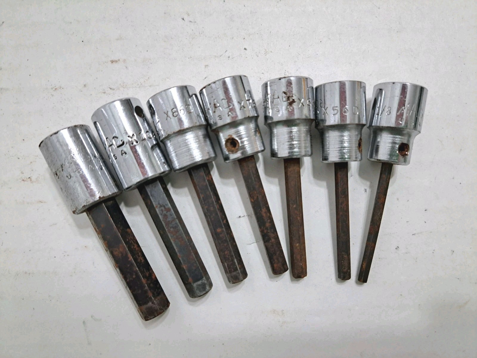 MAC Tools Socket Hex Allen 7 pcs X126D X106D X86D X76D X66D X56D X46D 3/8″