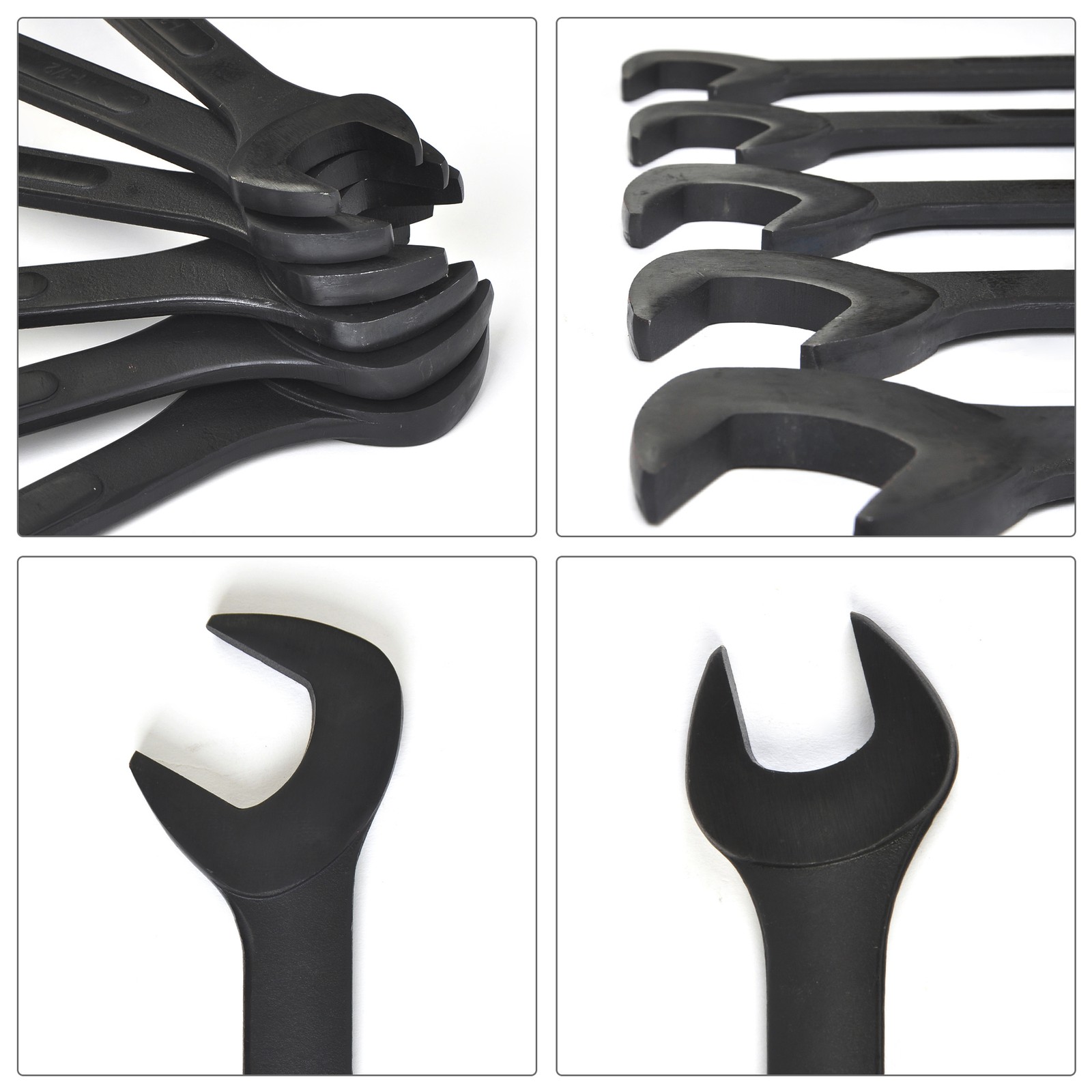 6pc Jumbo SAE Raised Panel Black Oxide Angle Wrench Tool Set Heat-treated B0541