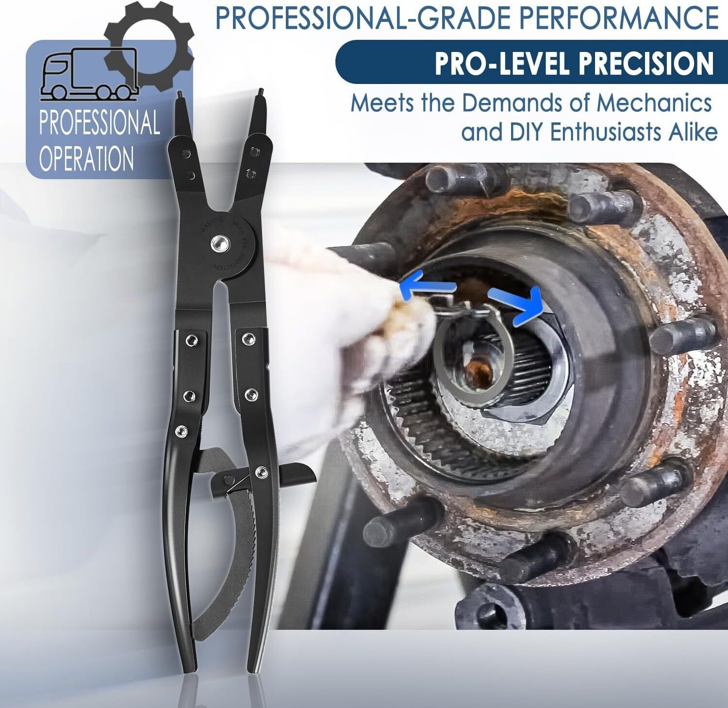 38700 Spindle Snap Ring Pliers For Ford F-250 350 450 550 4WD Pickups 2007-2024