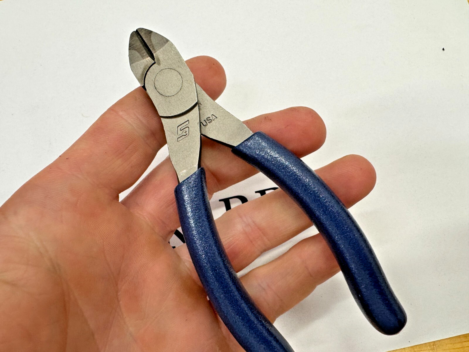 Snap-on Tools USA NEW POWER BLUE 5″ Soft Grip Diagonal Cutter Pliers 85ACFMB