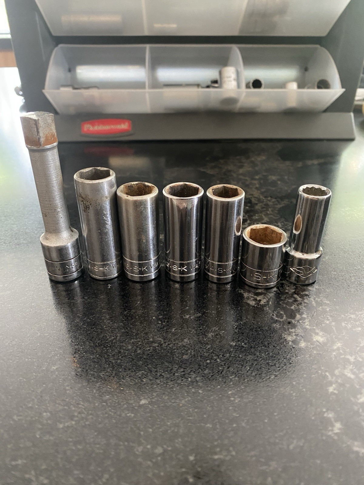 Vintage S-K Sockets Various Sizes Tools for Socket Wrench Chrome SK