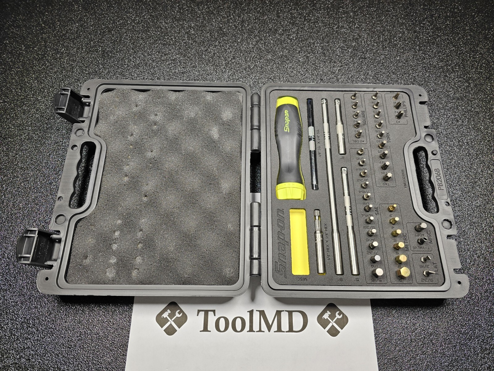 Snap-on Tools NEW HI-VIS YELLOW Ratcheting Screwdriver Master Set SGDMRC44FHV