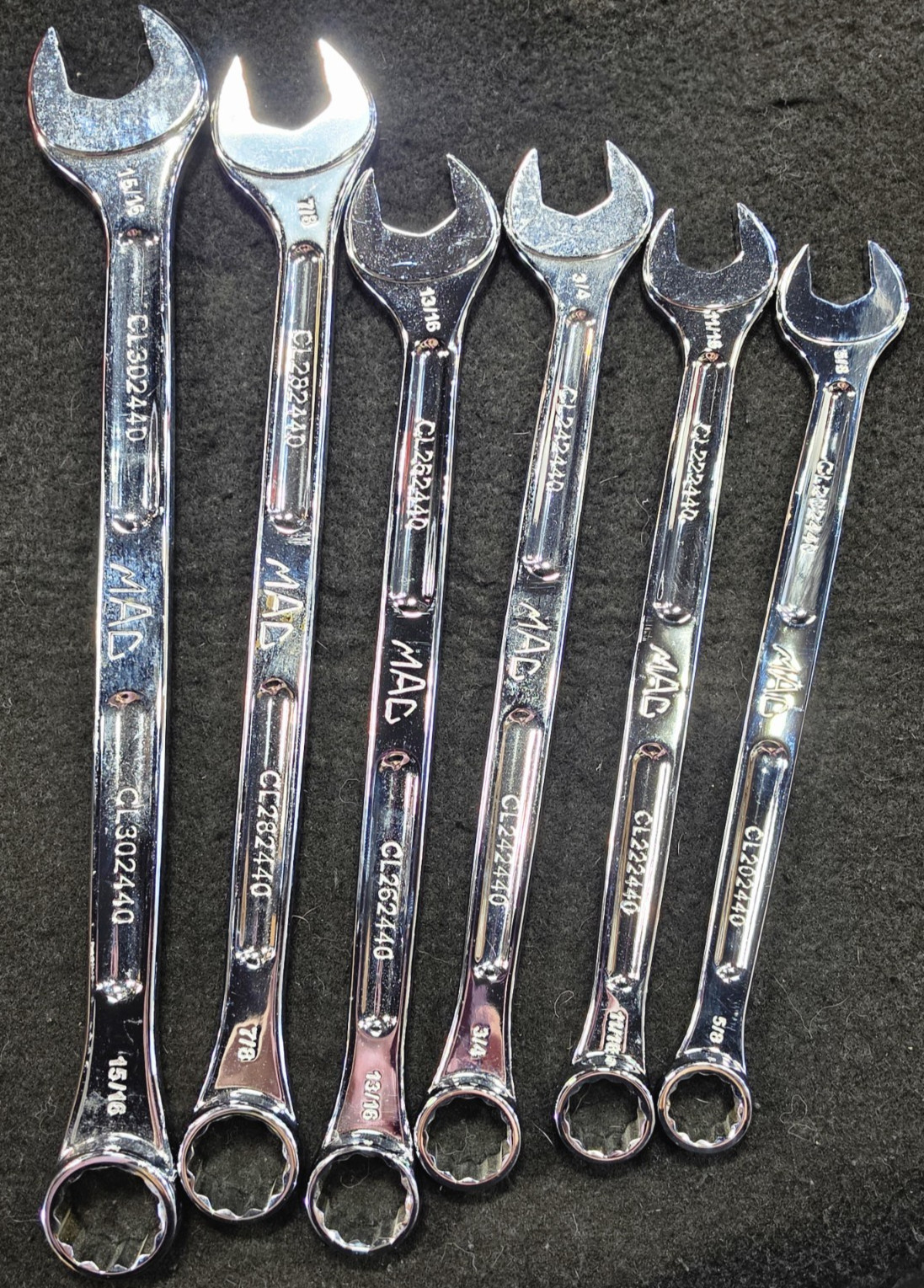 MAC SCL14PT,14PC,SAE,12PT,OPEN END COMBO WRENCH SET, PRECISION TORQUE, FREE SHIP