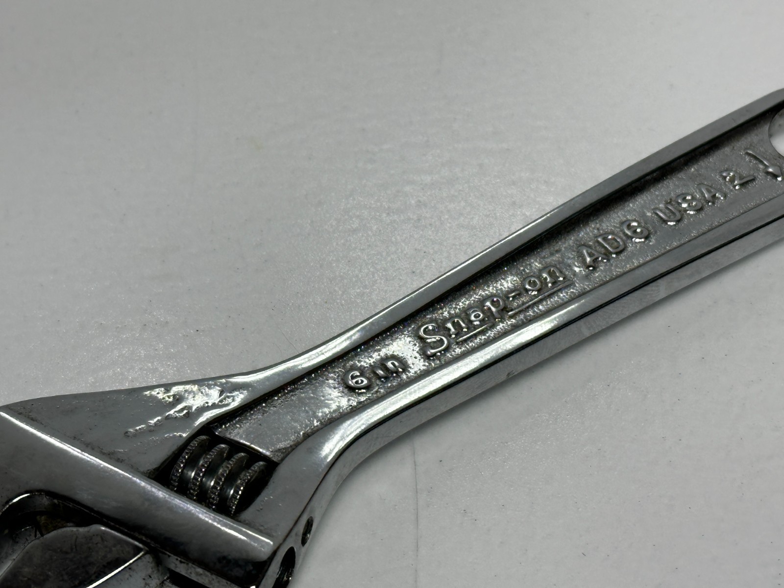Snap-On Tools USA AD6 6″ / 150mm Full Polish Chrome Finish Adjustable Wrench