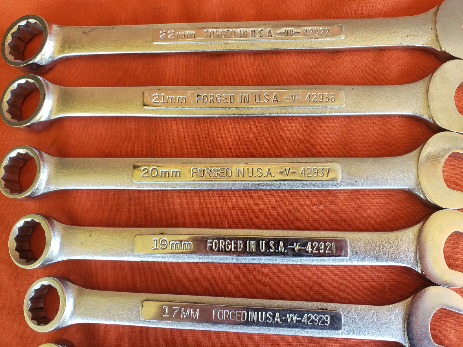 Set 13-Vintage Craftsman USA Metric Wrench Set VV -V 9mm- 22mm NO 18mm USA NICE