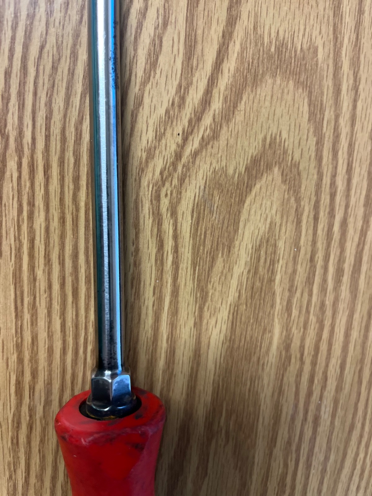 SNAP ON GSHD8 3/8 FLAT BLADE SCREWDRIVER 13.5″ LONG RED/GRAY HANDLE – LOT#6