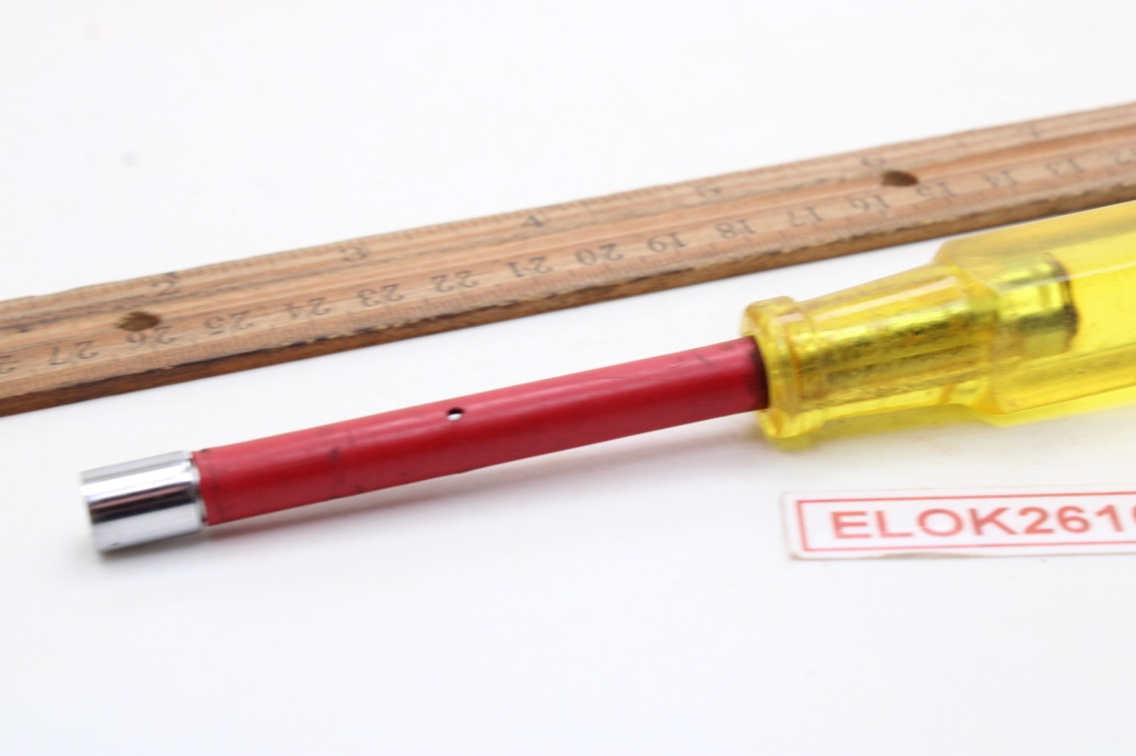 Snap-on ND 108 1/4″ 3″ Shank Red Insulated Amber Handle Nut Driver USA