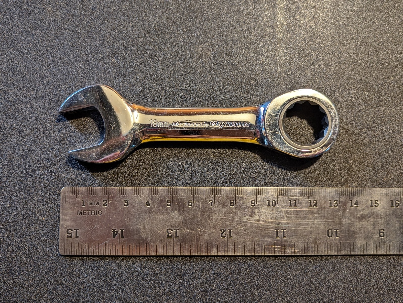18mm Ratcheting Wrench Mastercraft Maximum – Short Handle