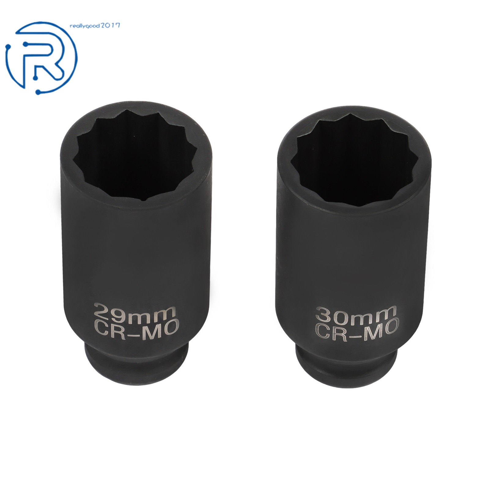 8pcs 1/2″ Impact Socket Set 12 Point 1/2″Drive Deep Spindle Axle Nut 29mm-39mm