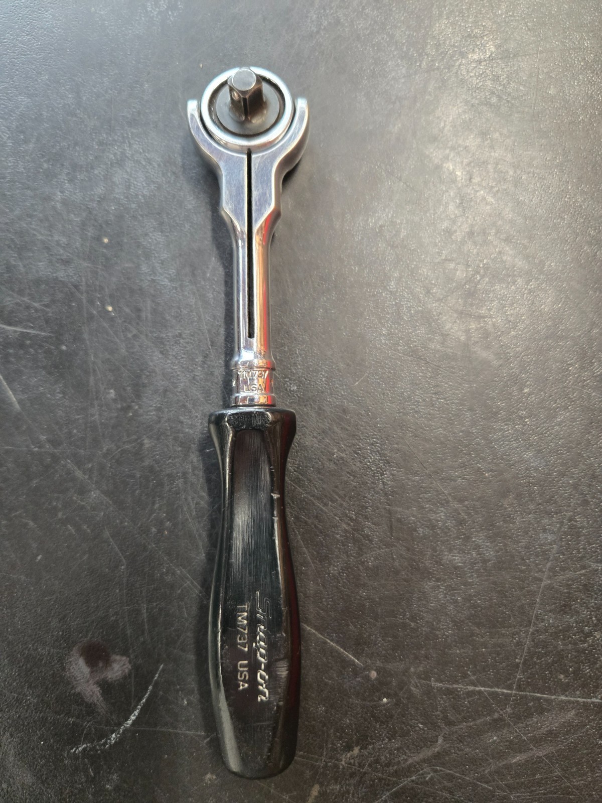 Snap-on 4 piece 1/4 drive ratchet set in original Snap-on tray