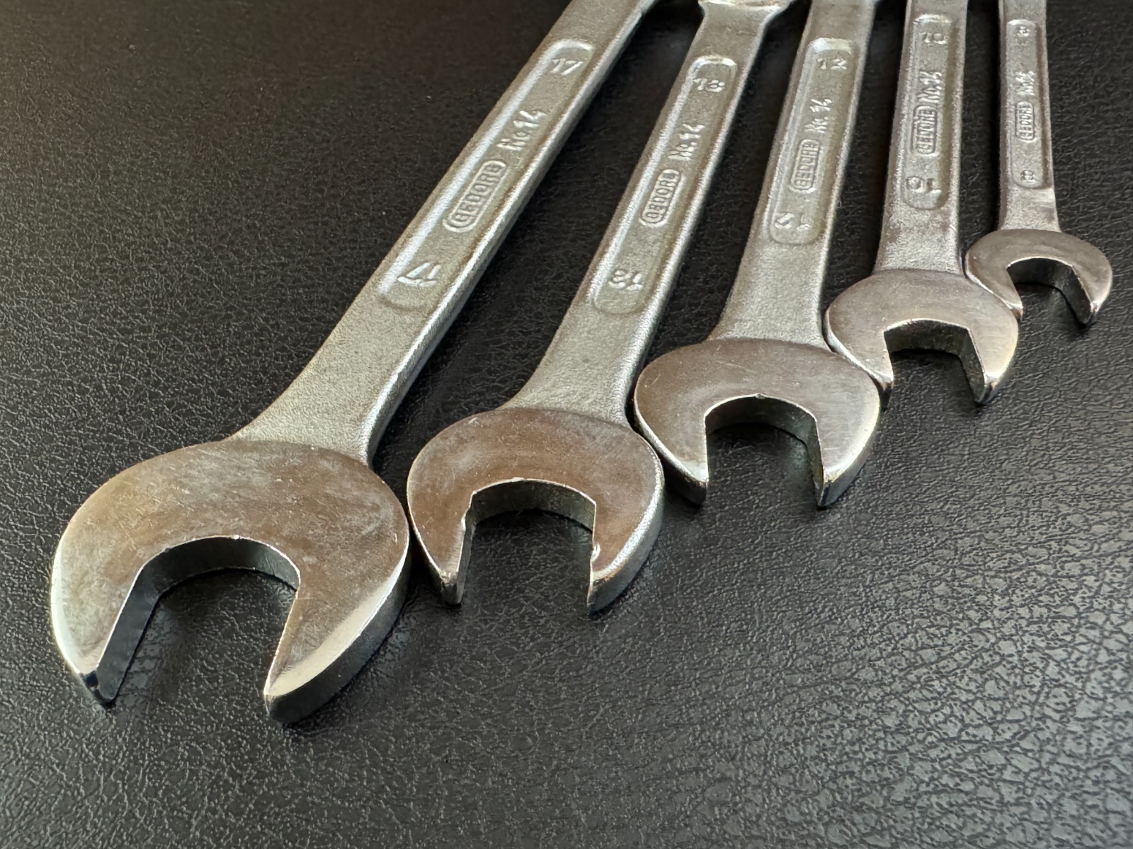 Gedore No. 14 Metric Combination Wrench Set 8 10 12 13 17mm Auto Kit w/ Tray