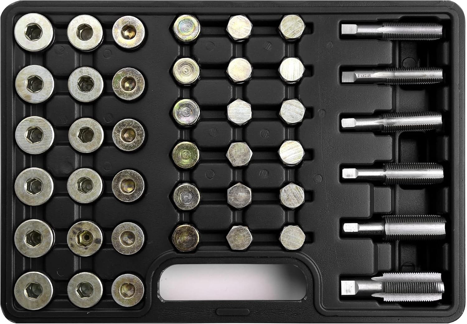 114pc Oil Pan Drain Sump Plug Key Thread Repair Tool Kit Set Drain Plug