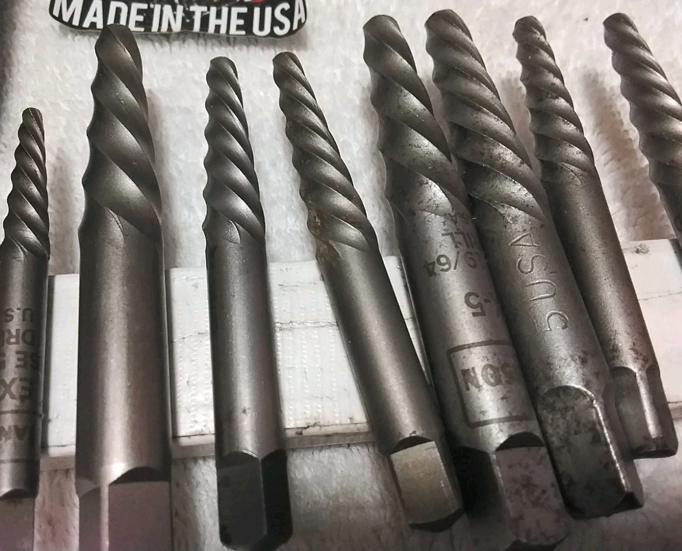 10pc IRWIN/ HANSON #2#3#4#5 SCREW EXTRACTOR ASSORTED SIZES USA 🇺🇸