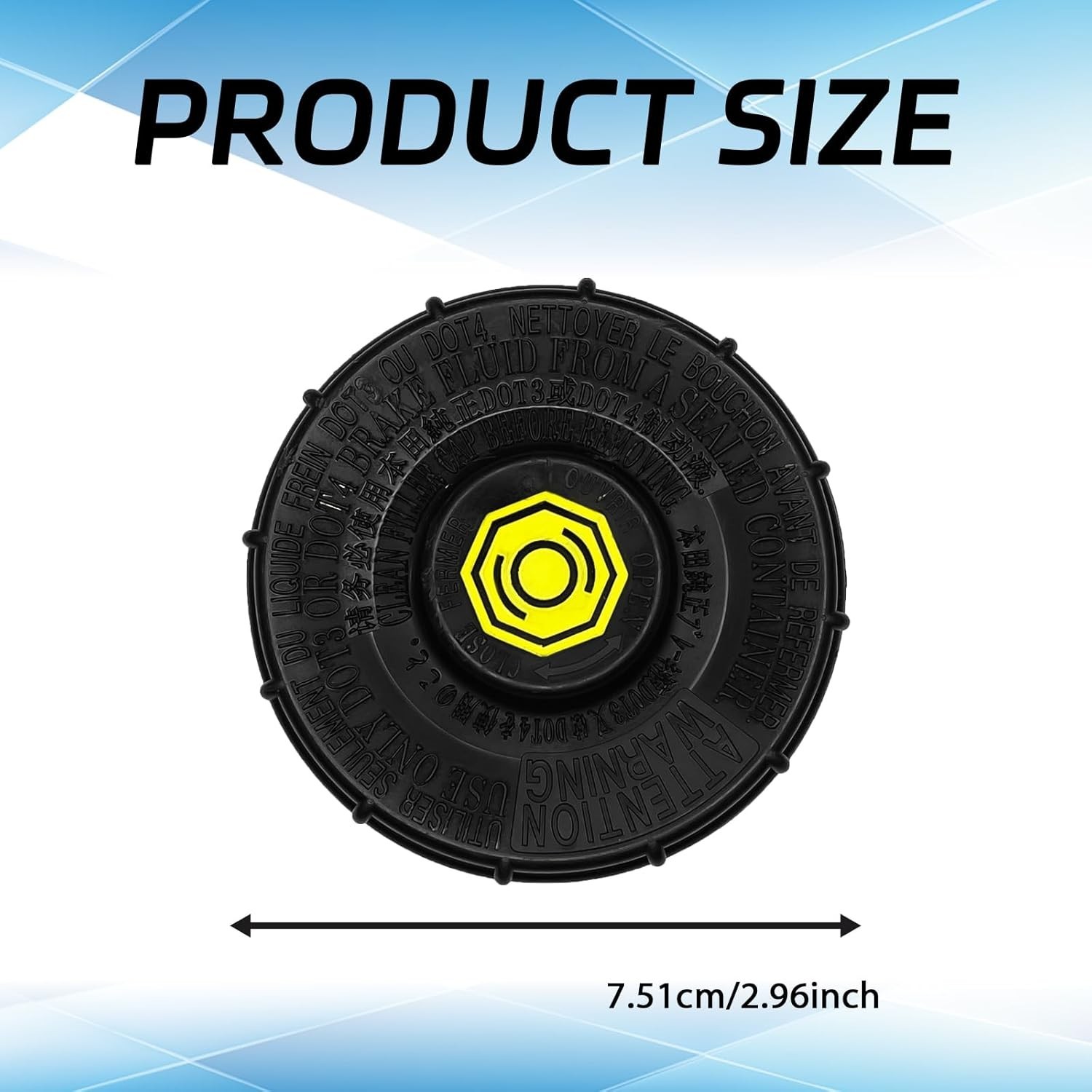Brake Fluid Cap Replacement for Honda, Brake Master Cylinder Tank Fluid Reservoi