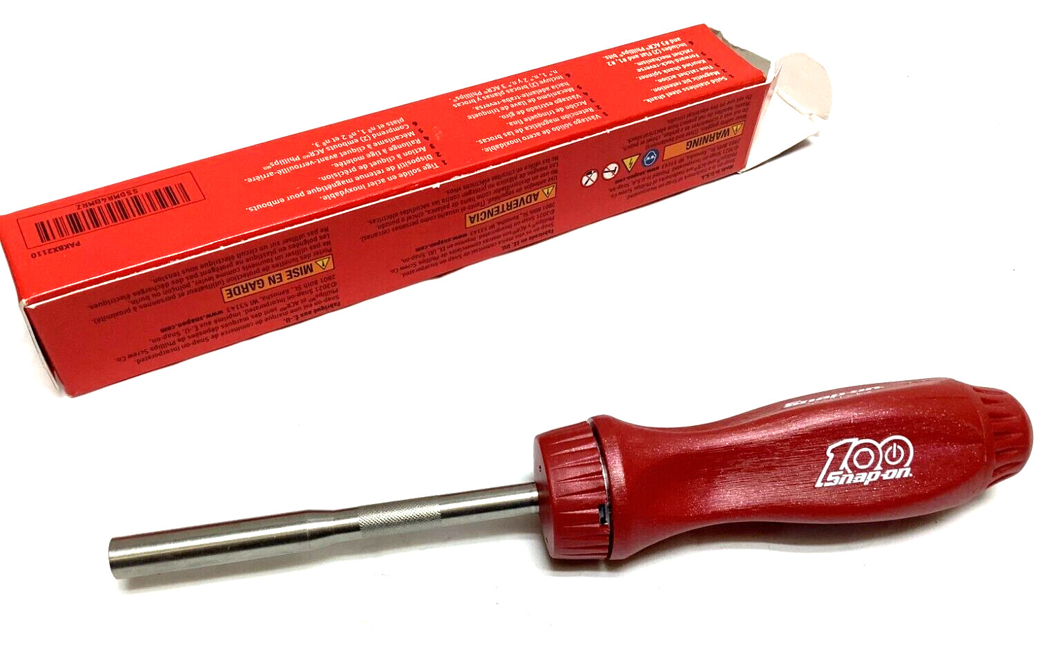 NEW Snap-on 100th Anniversary Ratcheting Screwdriver SSDMR4BMRZ with 4 Bits