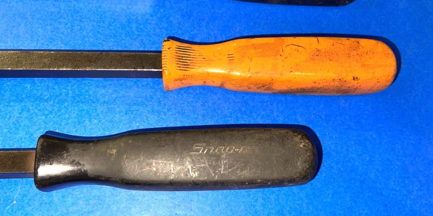 SNAP-ON TOOLS 5 PIECE OLDER PRYBARS & LARGE SCREWDRIVER